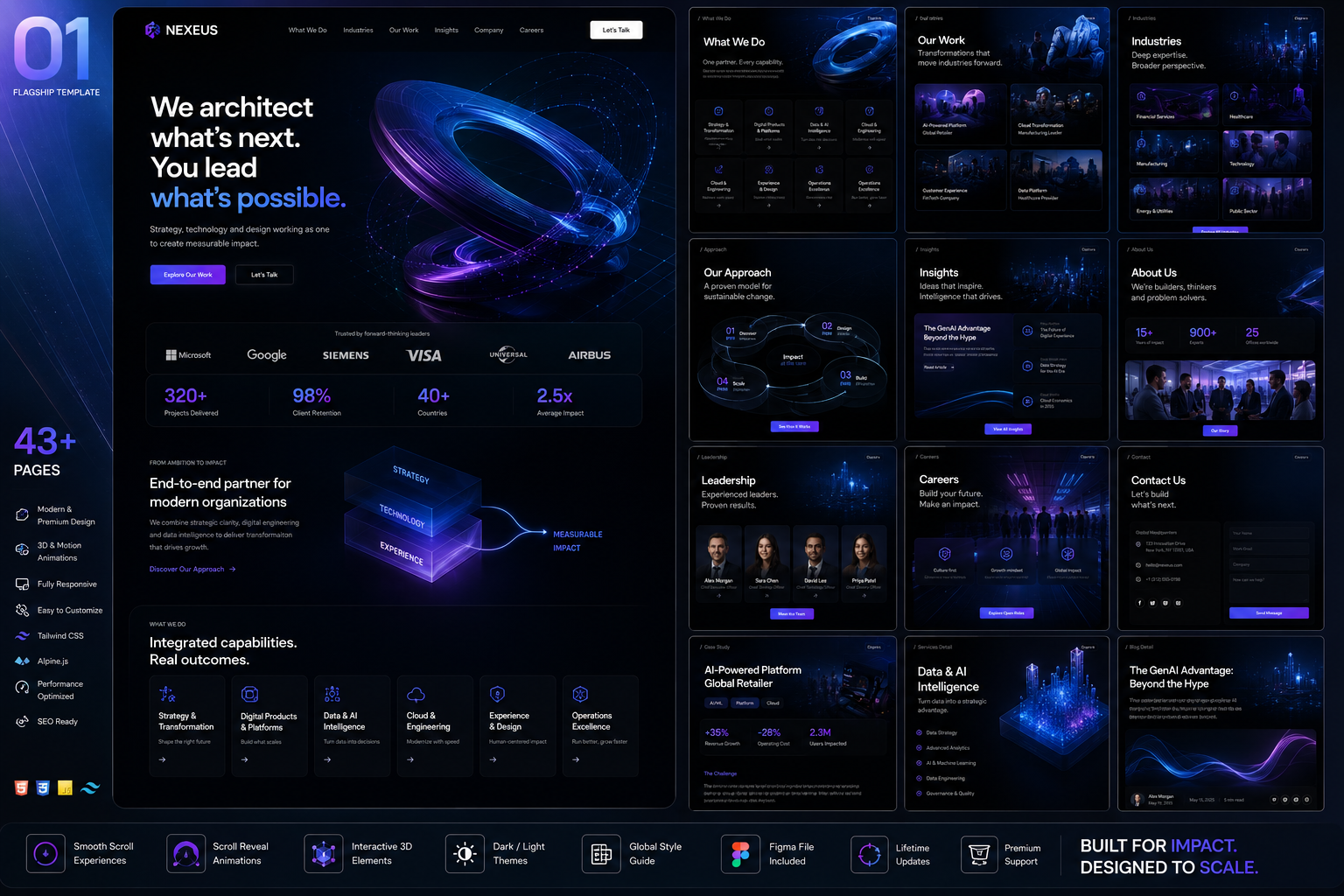 NEXEUS · Flagship Corporate web sitesi önizlemesi